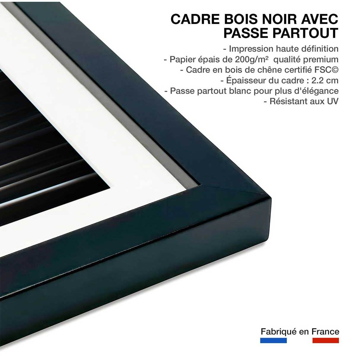 Affiche paysage forêt fantastique Affiche sous cadre noir