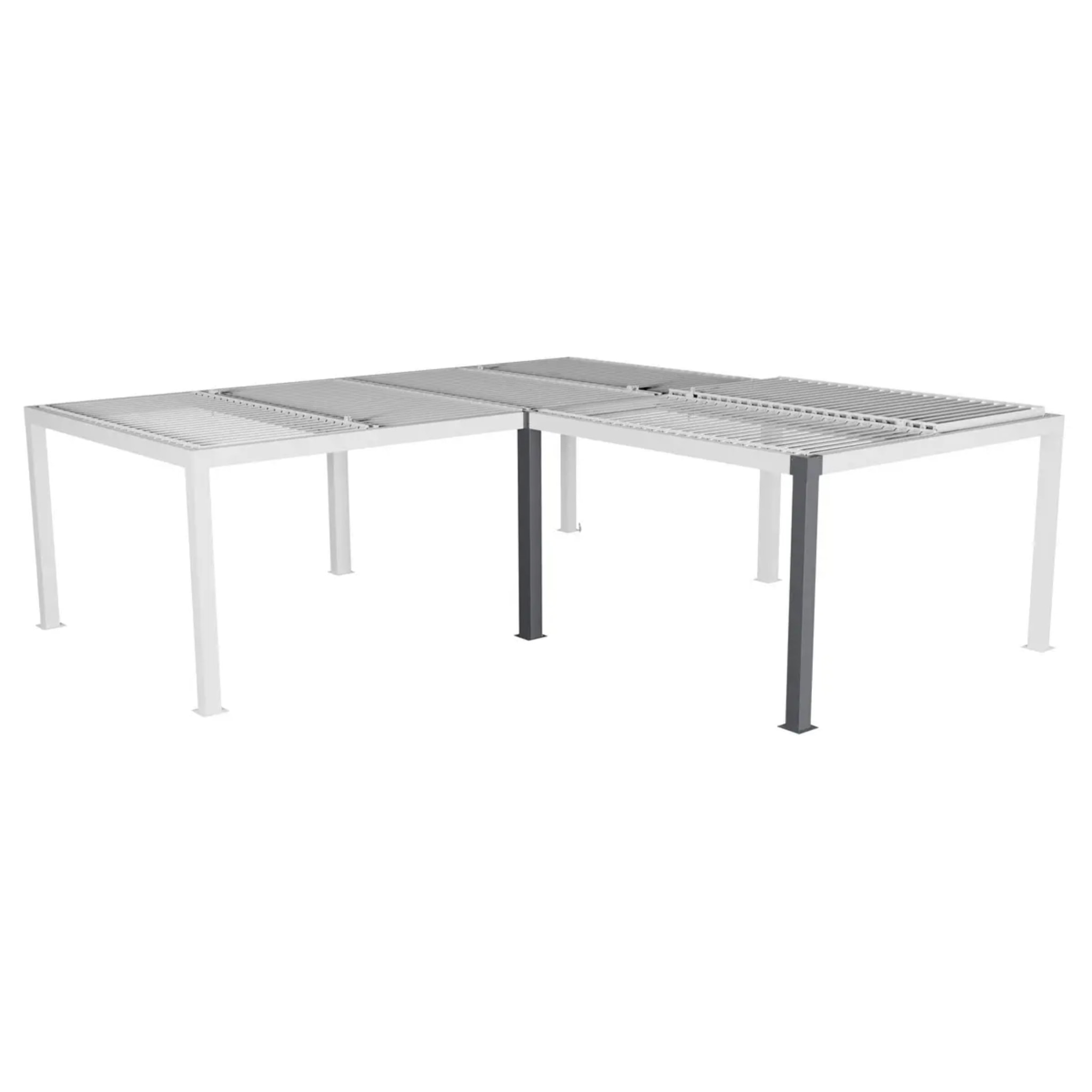 Kit de 2 poteaux d'angle pour pergola bioclimatique "Majaé" 3,6x3,6m