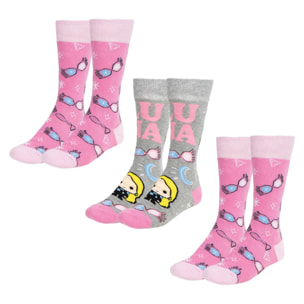 Set de 3 Calcetines Harry Potter diseño Luna Lovegood