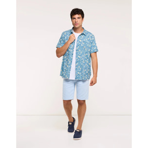 Camisa Manga Corta Azul - Pastelparadise