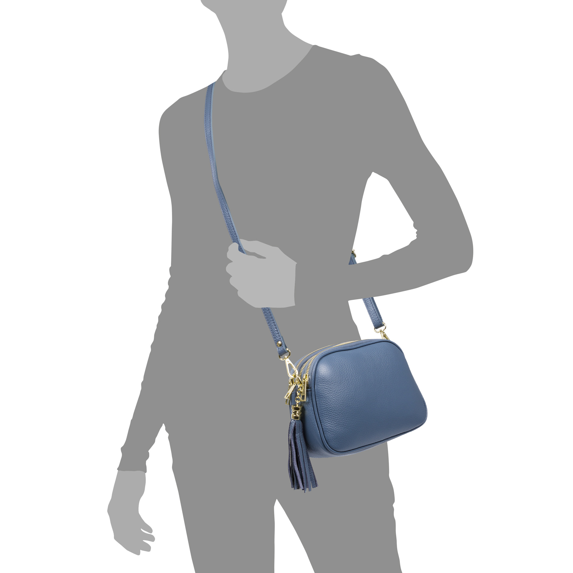 Aliminusa bolso bandolera Mujer. Piel auténtica Dollaro.