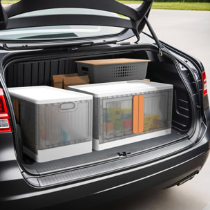 Boîtes de rangement empilables 72L - lot de 2