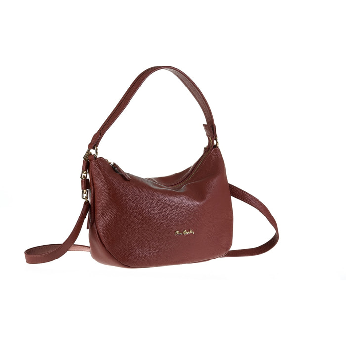 Borsa a spalla da donna Made in Italy - Modello Edera Plus - 100% pelle - 32.5 x 19.0 x 10.0 cm