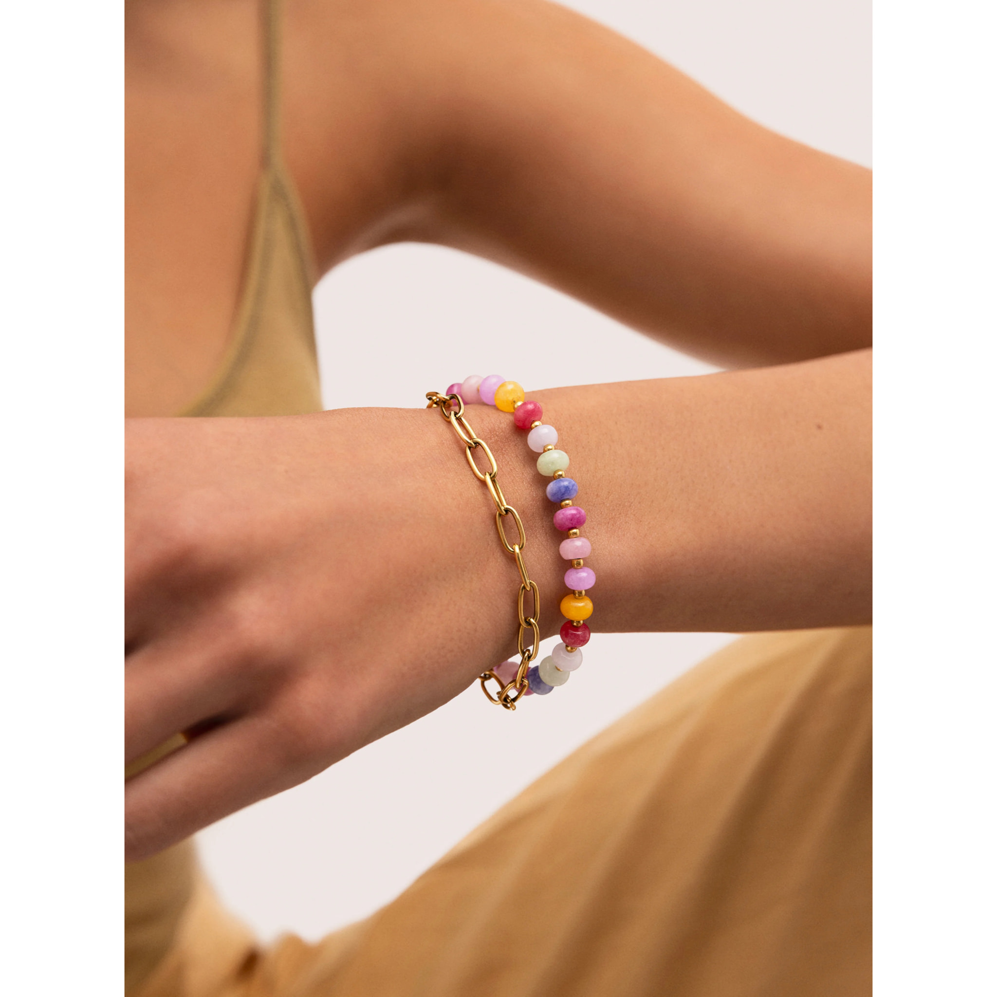 Bracciale Bali Chic Stones Acciao Placcato Oro
