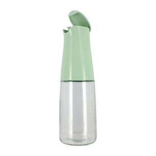 Bouteille d'huile 500ml en verre et plastique vert