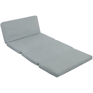 Fauteuil paresseux chauffeuse 4 parties dim. 137,5 x 85,5 x 74 cm tissu toucher lin gris clair