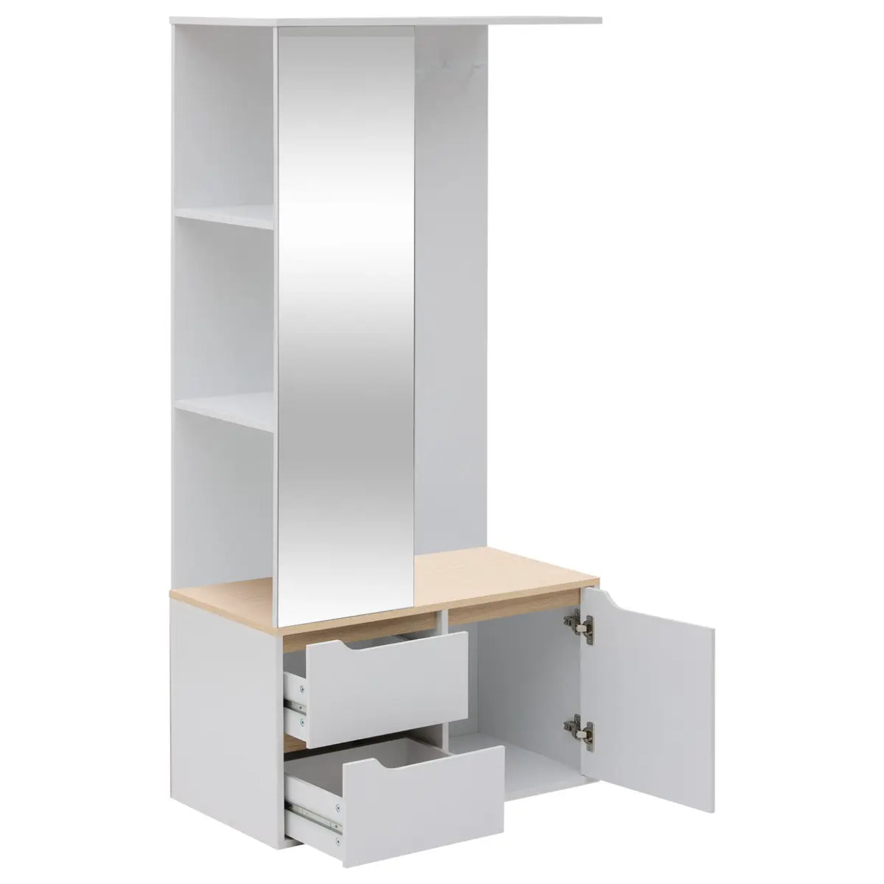 Vestiaire Luma rectangulaire 80x170cm blanc