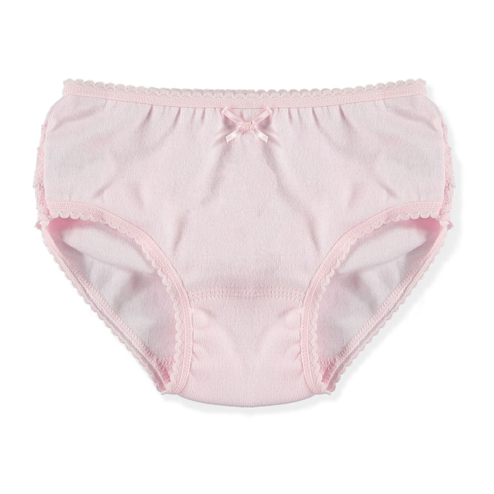 Braguita Niña Volantes Puntilla Rosa Talla 10