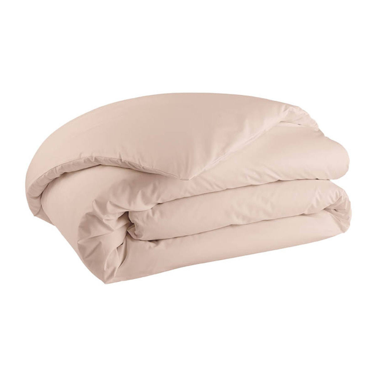 Parure de lit Housse de couette + Taie carrée en percale de coton, PREMIÈRE, Rose Lingerie