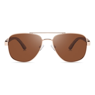 Gafas de Sol Feler 1717-2 Polarizadas de Madera Unisex 57 mm