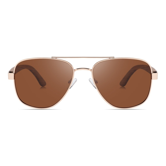 Gafas de Sol Feler 1717-2 Polarizadas de Madera Unisex 57 mm