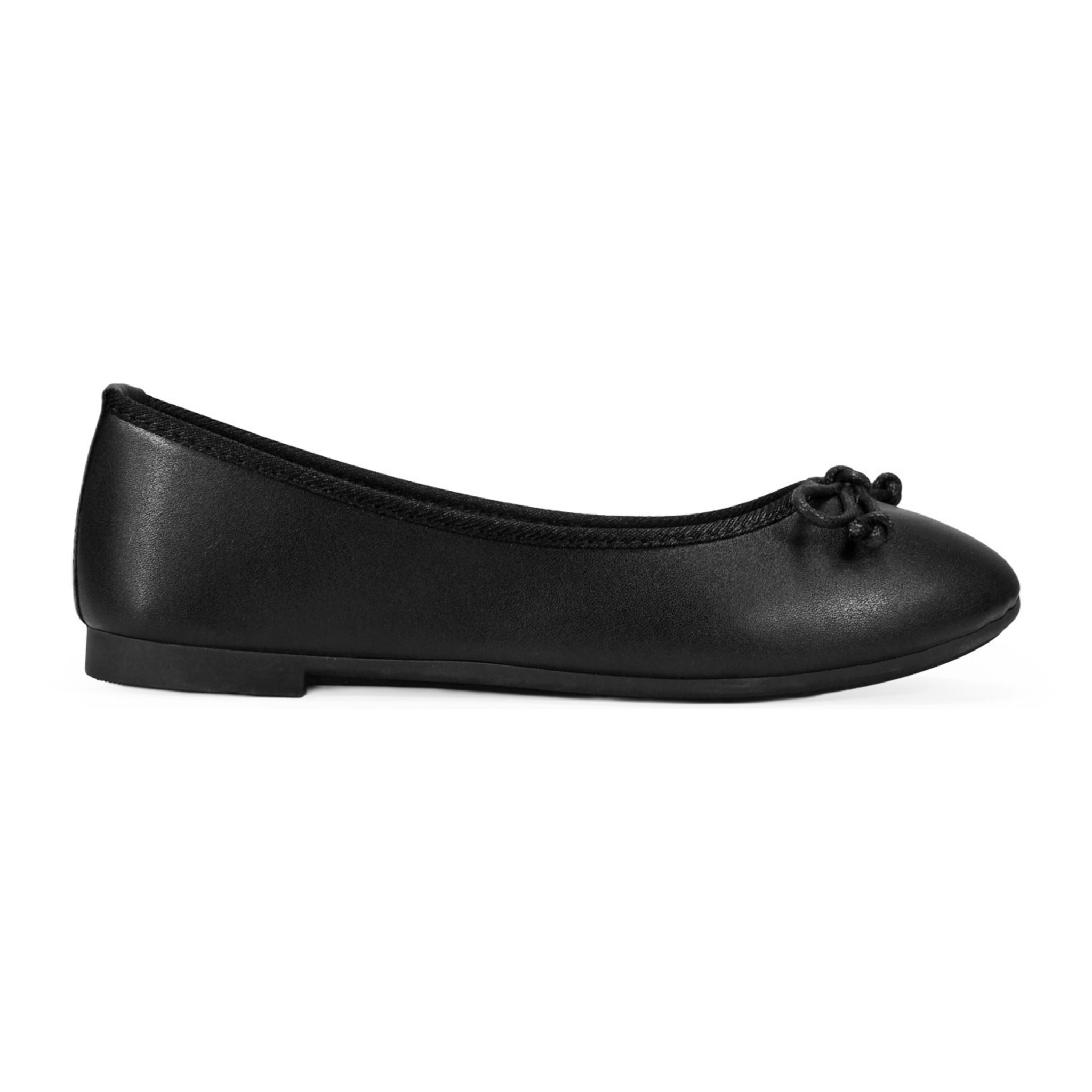 Bailarinas planas negras con lacito