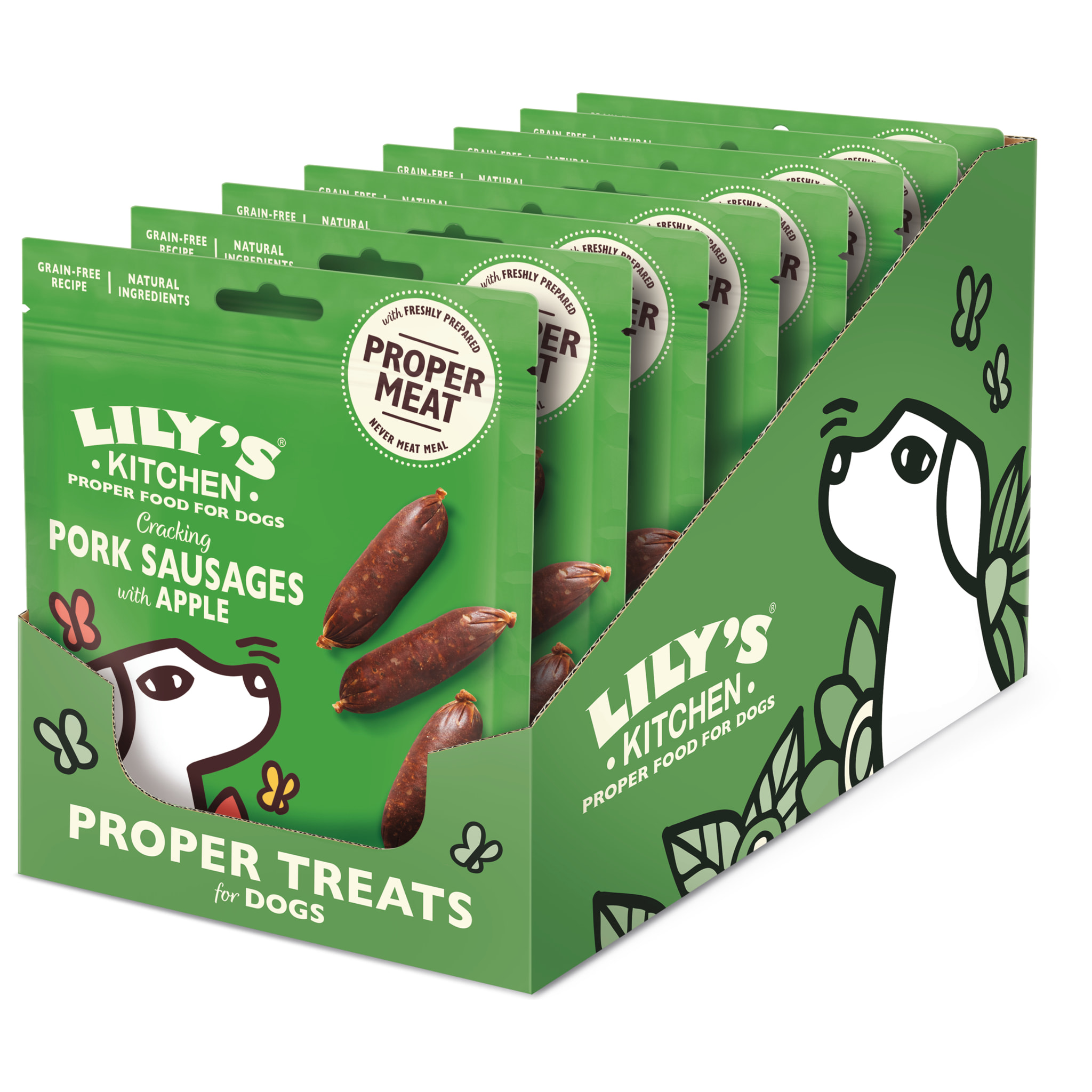 Lily's Kitchen Chien Saucisses au porc et à la pomme 70 g - Lot de 8