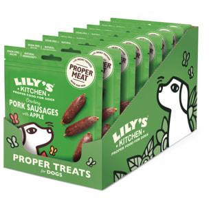 Lily's Kitchen Chien Saucisses au porc et à la pomme 70 g - Lot de 8