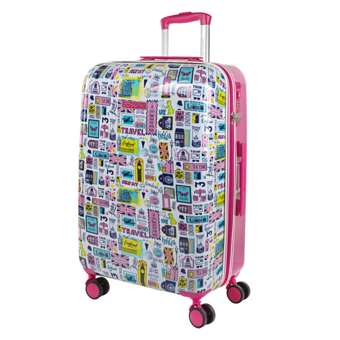 Maleta Pc Mediana Skpat London Fucsia