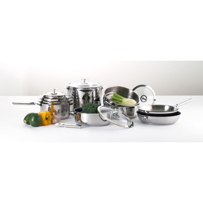 Eclipse - Sauteuse 24cm inox avec couvercle