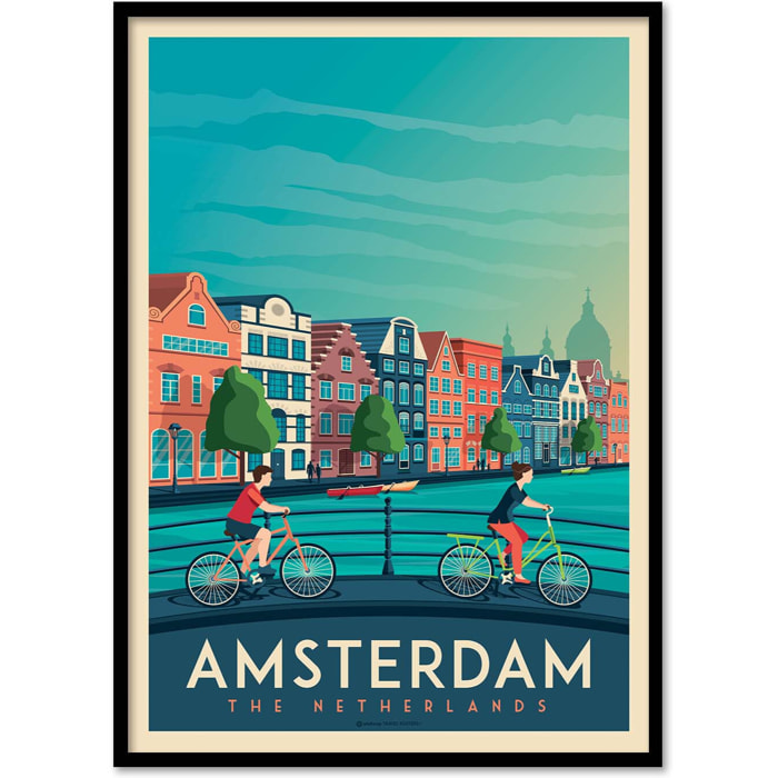 Affiche - Amsterdam - Olahoop Travel Posters