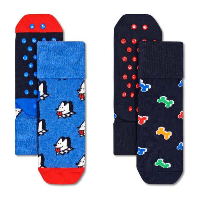 Calcetines 2-pack kids dog & dog bone anti slip