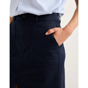 Falda Midi Azul Marino - Dresling