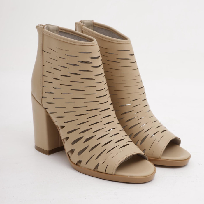 TRONCHETTO SPUNTATO CHOCOLA' BEIGE