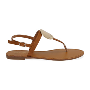 Sandali infradito cognac