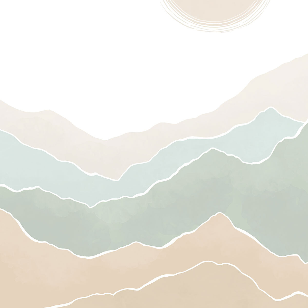Papier peint vallons pastel Intissé