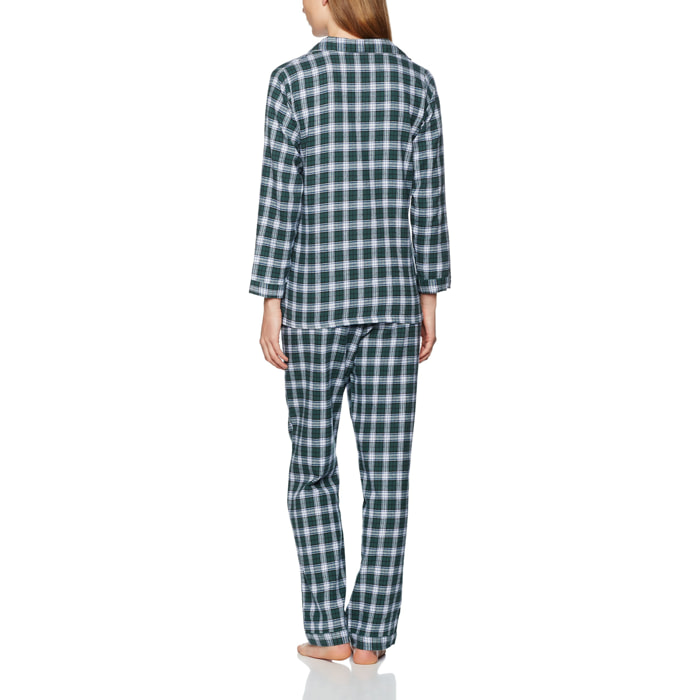 PACK Pigiama leggero mamma e bimba DONNA BAMBINA scozzese verde