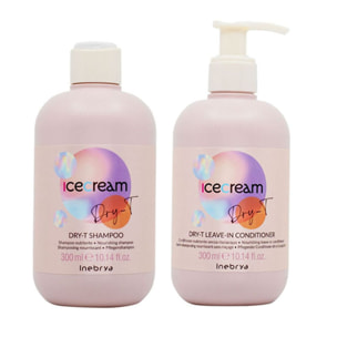 INEBRYA Kit Ice Cream Dry-T Shampoo 300ml + Conditioner 300ml