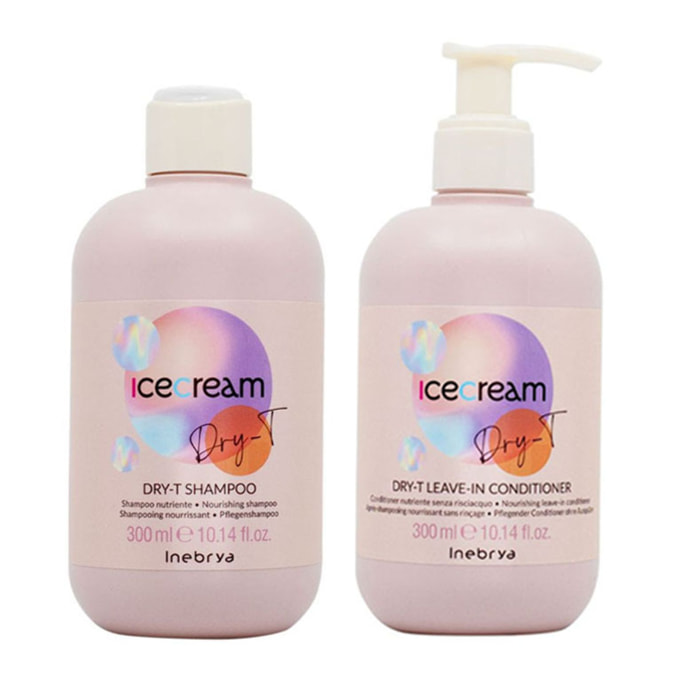 INEBRYA Kit Ice Cream Dry-T Shampoo 300ml + Conditioner 300ml