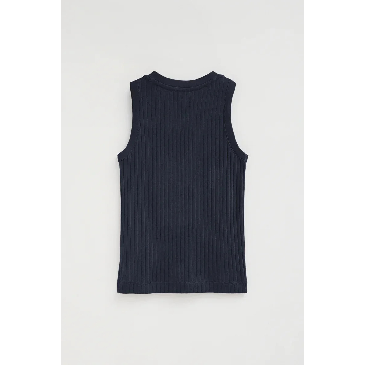 Pack da donna con due canotte blu marino e bianca a coste con logo Polo Club