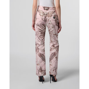 PHILIPP PLEIN Straight Cut Jeans Butterfly Tattoo