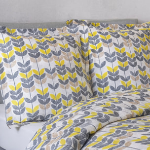Parure housse de couette 3pcs 100% coton 57fils cabane