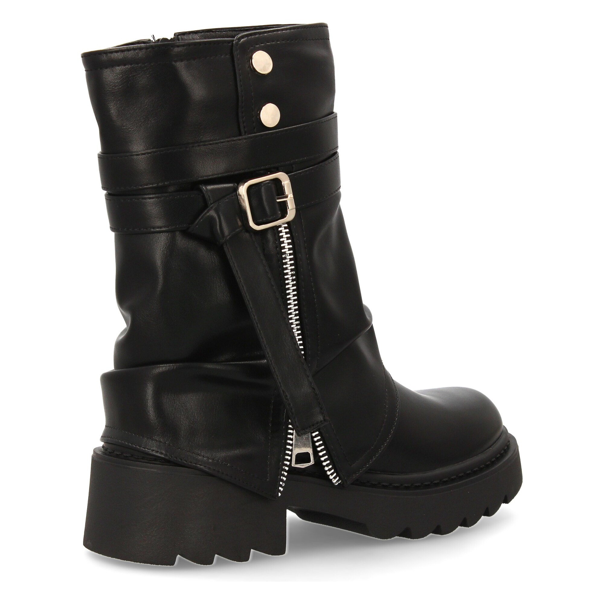 Bota motera con cremallera lateral