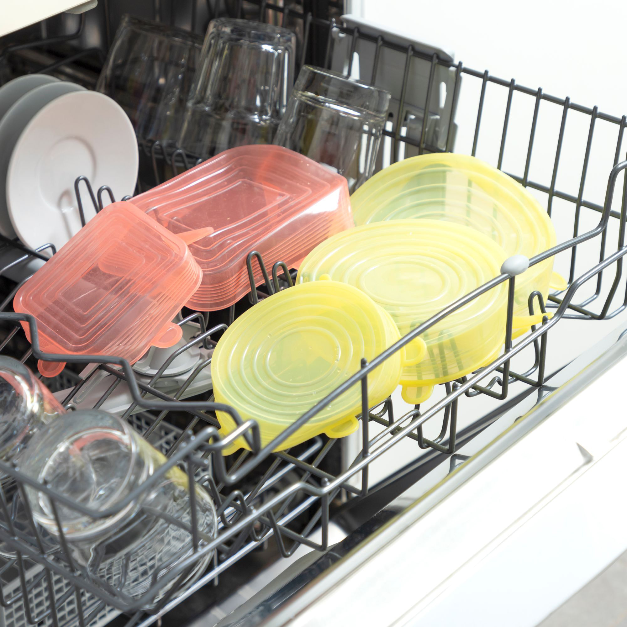 Set di 10 coperchi da cucina riutilizzabili e regolabili Lidyc - trasparente
