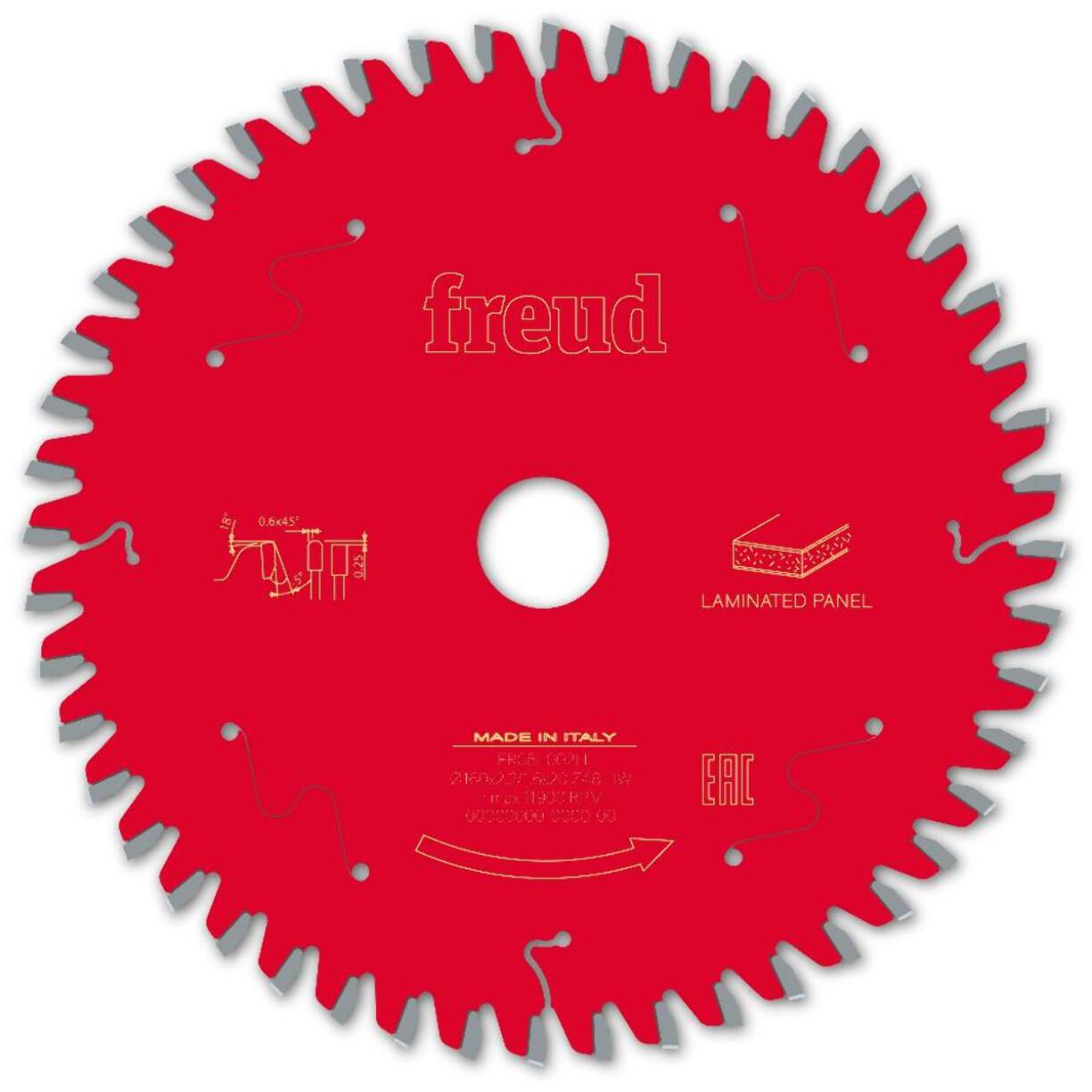 Lame pour scie circulaire portative filaire/sans fil FREUD - Ø160 2,2/1,6 A20 Z48 TP -5° - F03FS09799 -FR06L002H