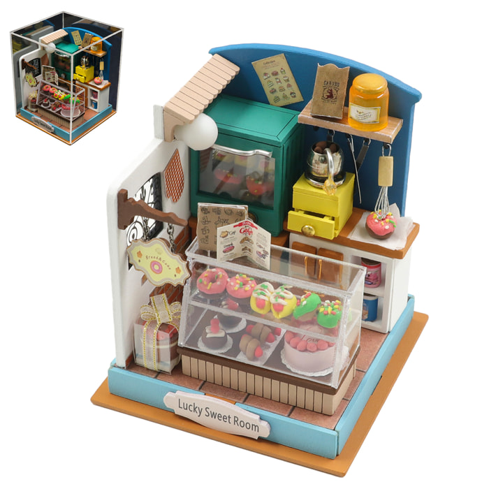 Pastelería de la suerte. Maqueta 3D realista con gran detalle y luces led.