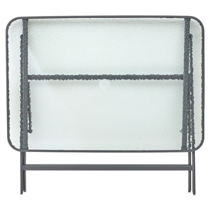 Table Verre Trempe Formentera Gris 110x70cm