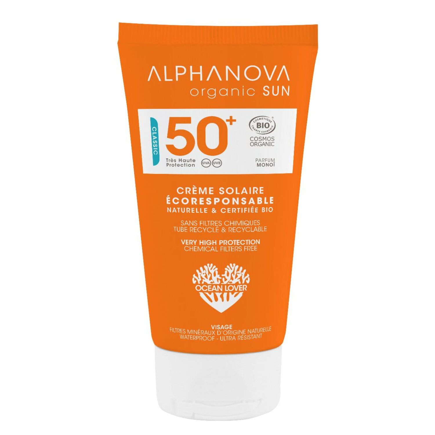 Organic Sun - Crème Solaire Bio SPF50+ Très Haute Protection  50 ml