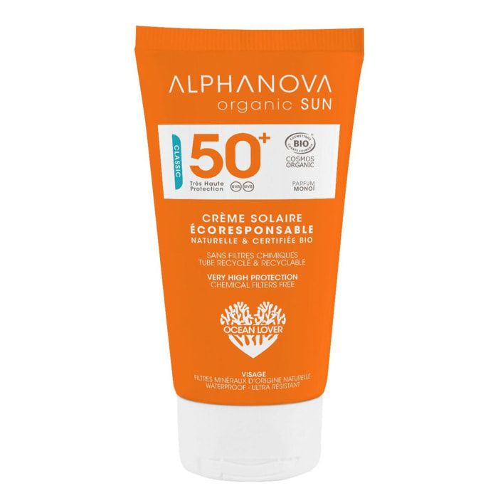 Organic Sun - Crème Solaire Bio SPF50+ Très Haute Protection  50 ml