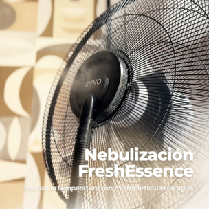 Ventilador Nebulizador EVVO con agua, 90W, 3 velocidades, mando a distancia, antimosquitos