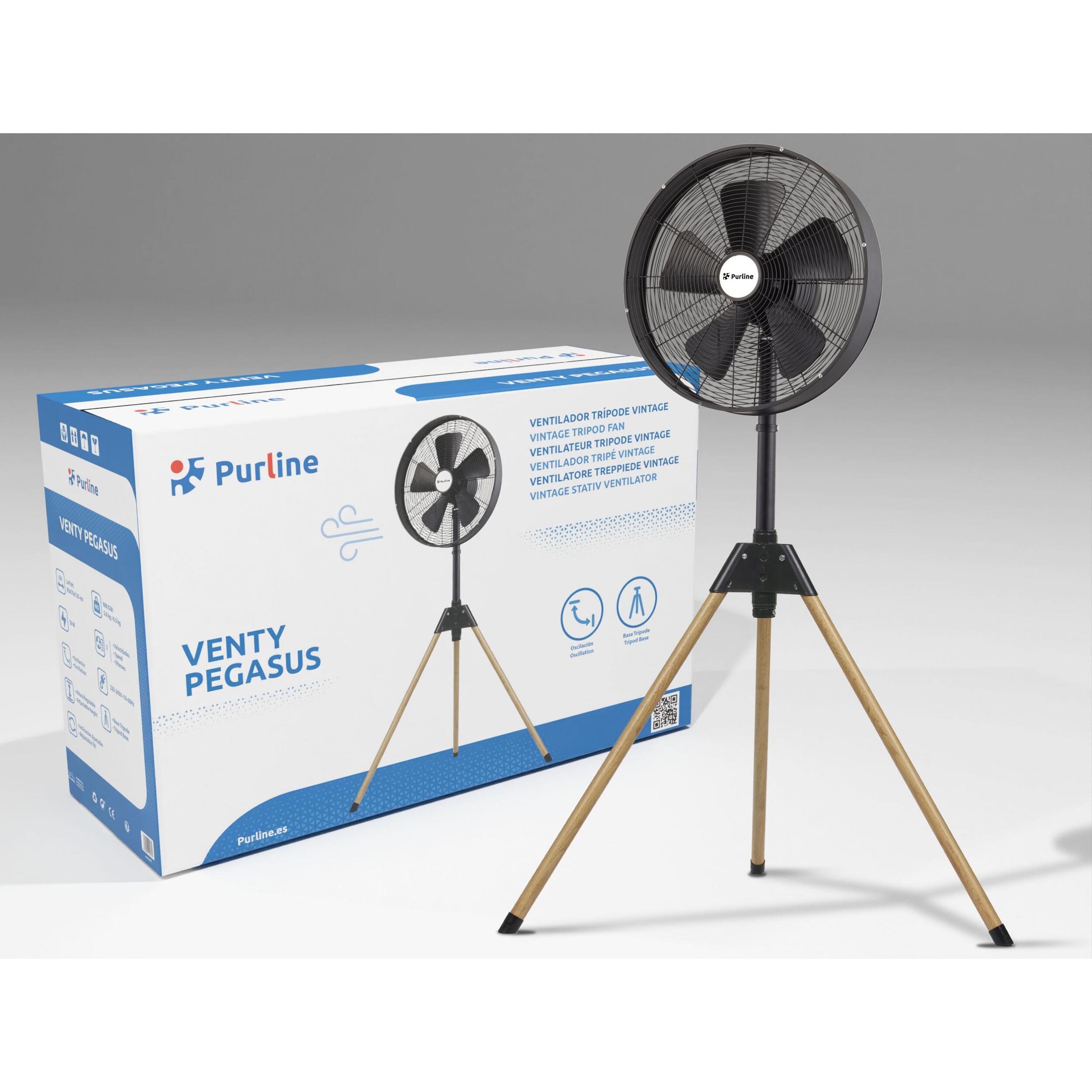 Ventilador de Pie trípode vintage exclusivo VENTY PEGASUS PURLINE