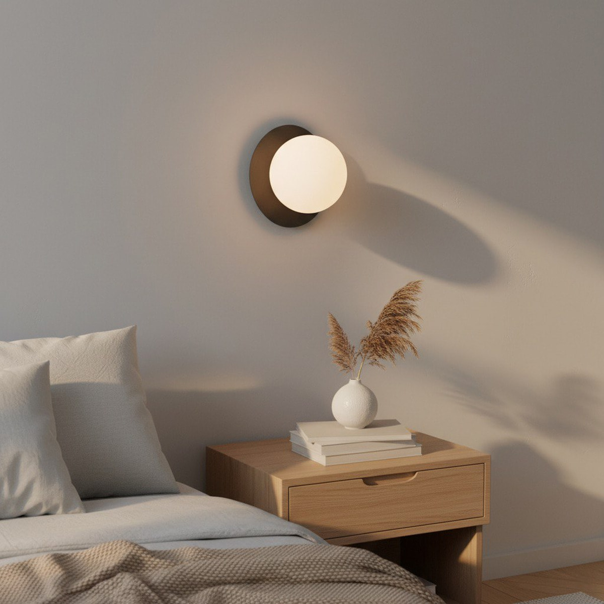 Lampada da parete Americana K1 in acciaio nero opaco