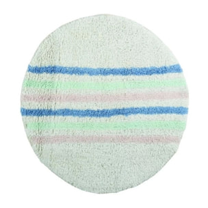 Tapis de bain Coton Rond Pastel SEAUVILLE Ø57Cm MSV