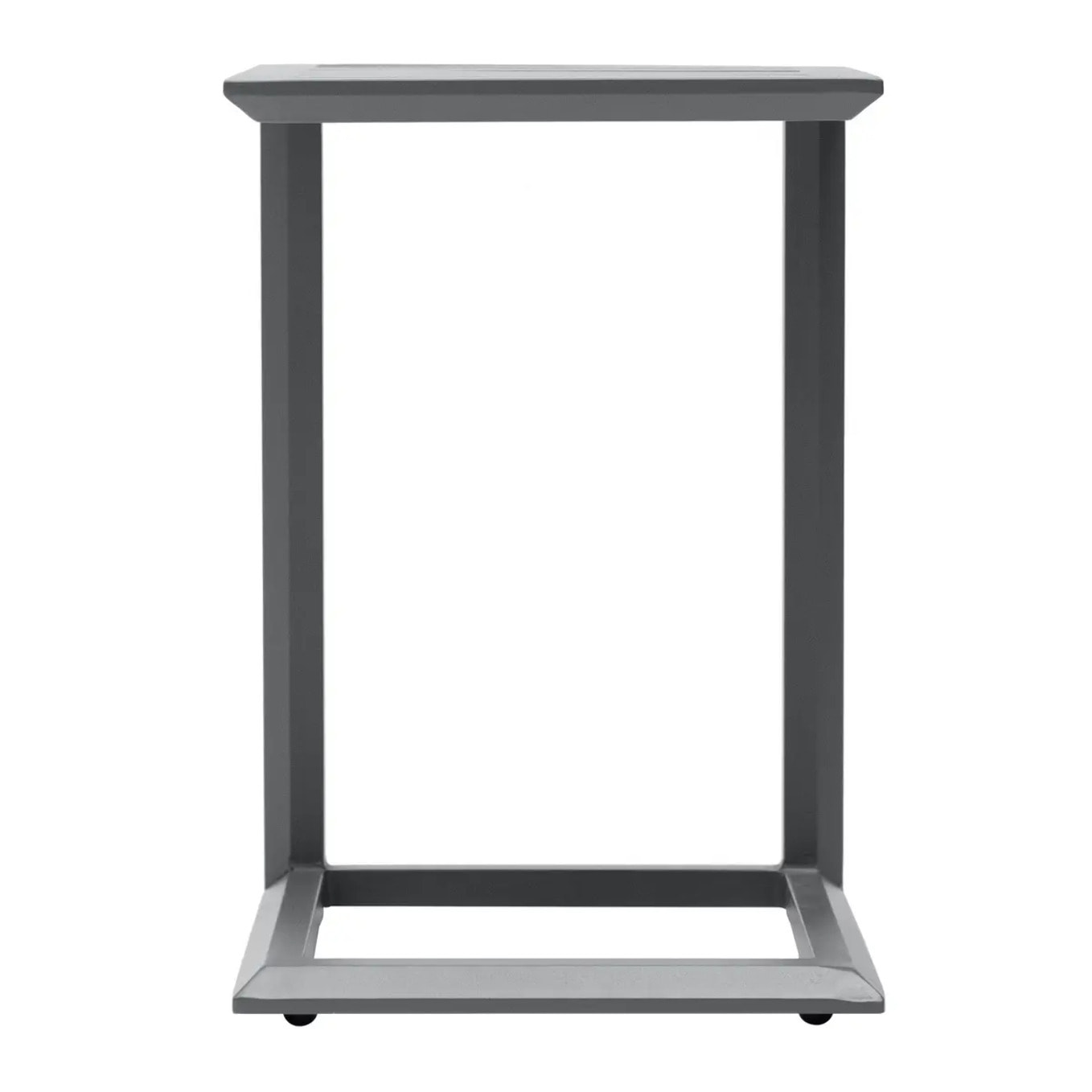 Table d'appoint de jardin carrée "Evasion" graphite 38x38cm en aluminium traité époxy