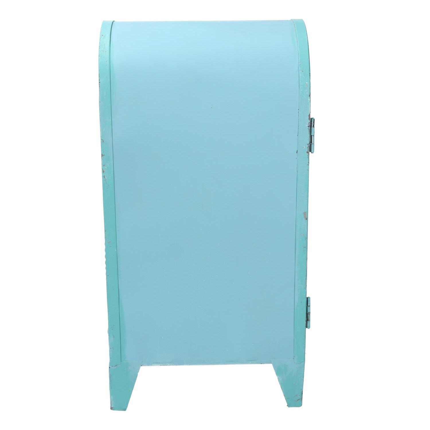 Cassetta posta in metallo mare azzurro cm18x13,5h35,5