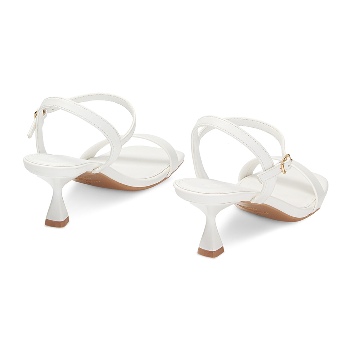 Sandalias de tacón blancas