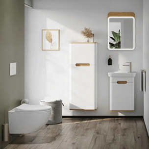 WC suspendu sans bride Sento blanc + abattant