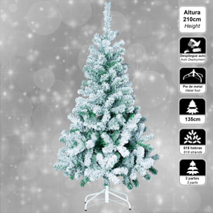 Abeto efecto nevado 210 cm