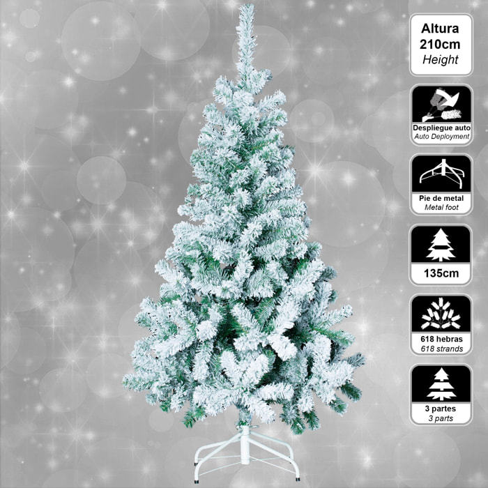 Abeto efecto nevado 210 cm