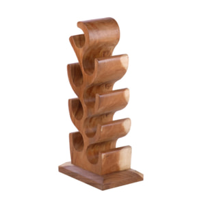 Porte bouteilles à vin en bois massif H.77cm - 8 bouteilles - SUAR